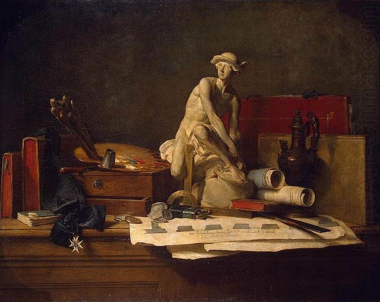 Jean Simeon Chardin Still Life with Attributes of the Arts oil painting picture